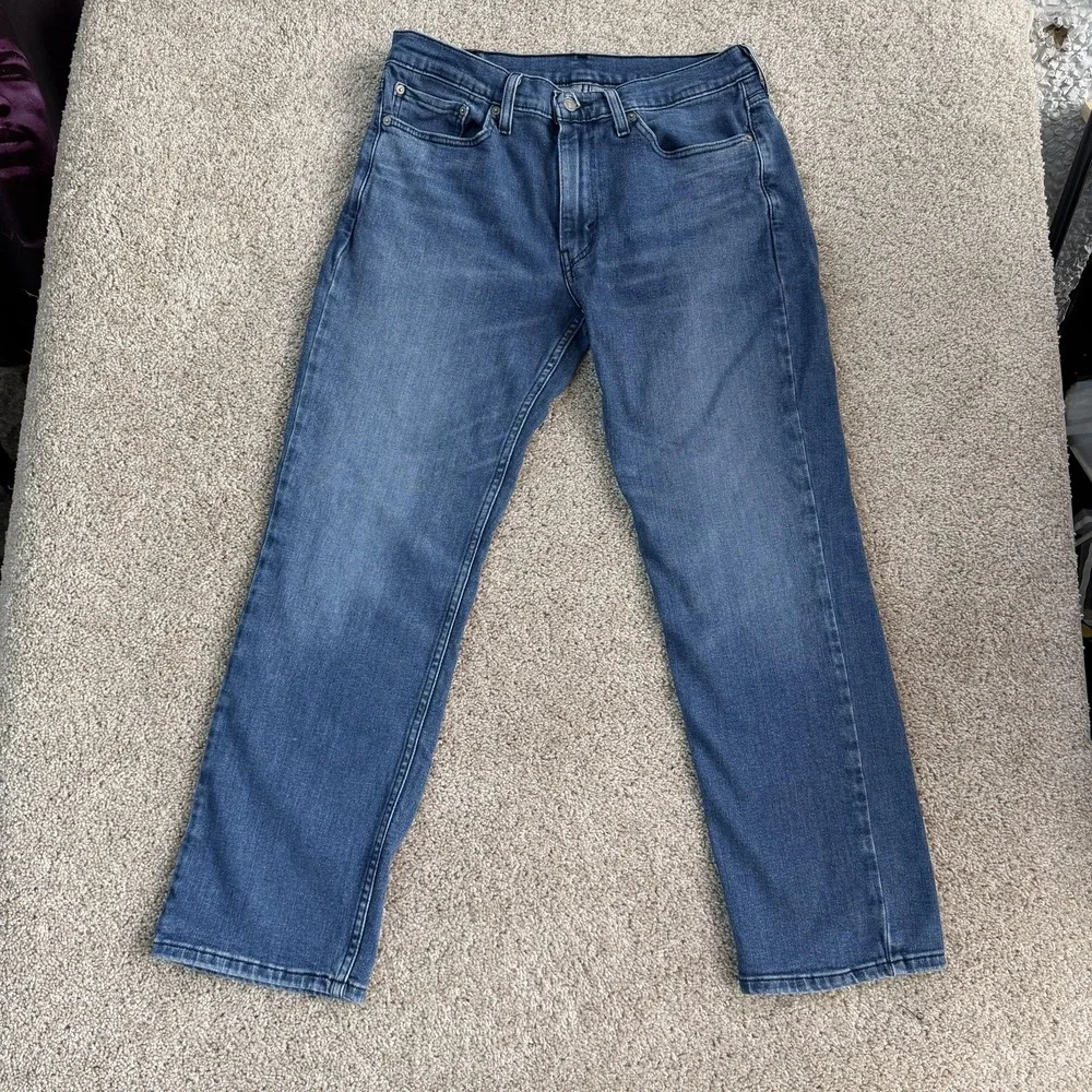 Levis 514 Jeans Mens 33x30 Medium Wash Blue Denim Regular Straight Pants Casual